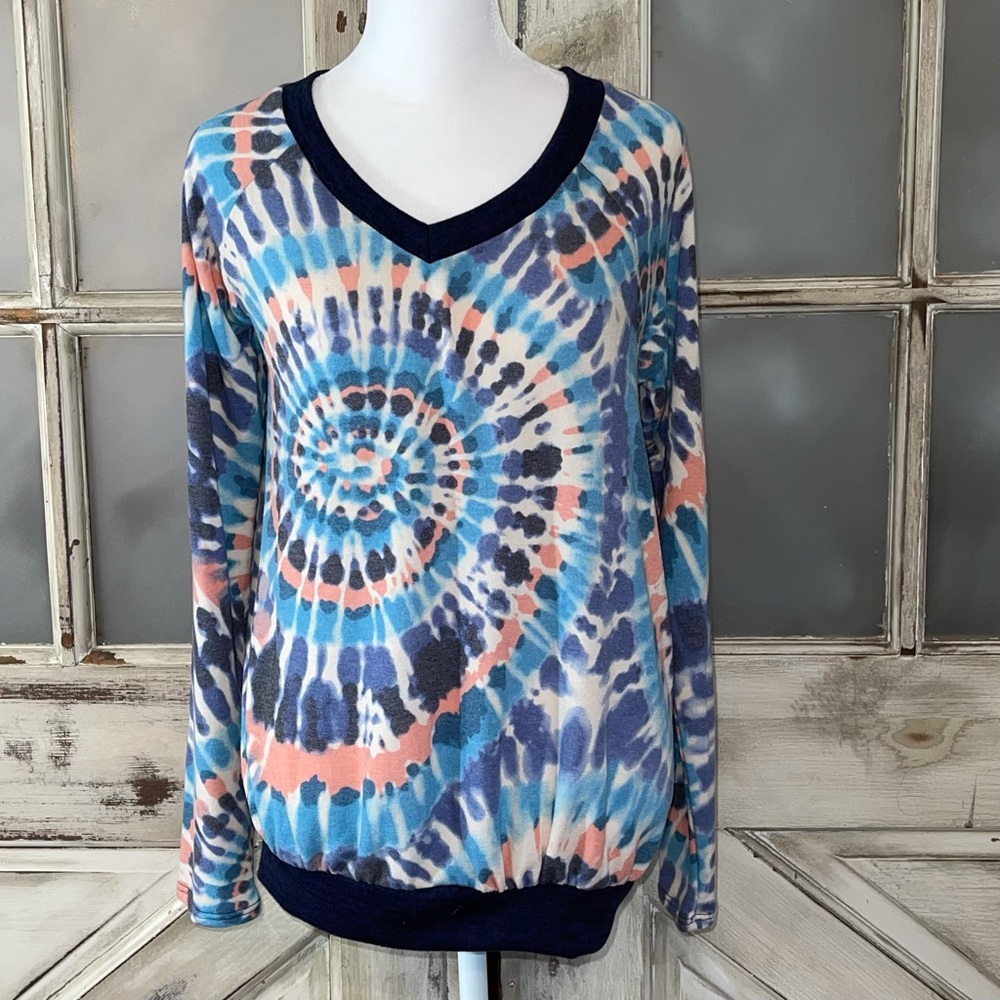 Perfect Peach NWOT tie dye long sleeve top size s